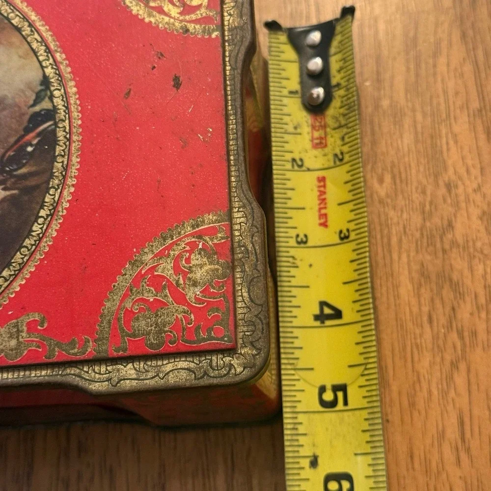 Vintage A.S.‎ Wilkin Cremona Park Red Boy Toffee tin, likely dating 1930's